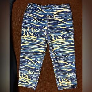 Under Armour Blue and White Athletic Capris